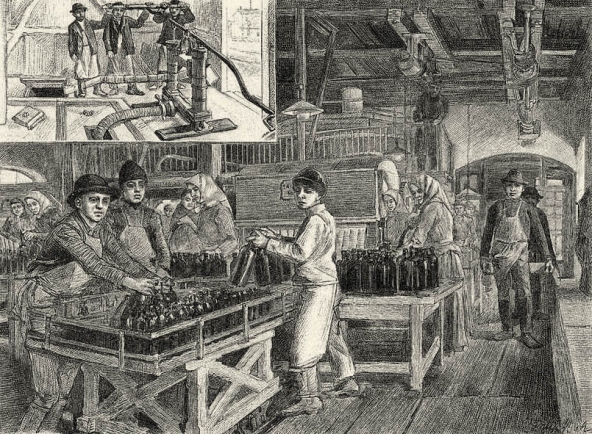 A keserűvíz palackozó üzeme a XIX. század második felében